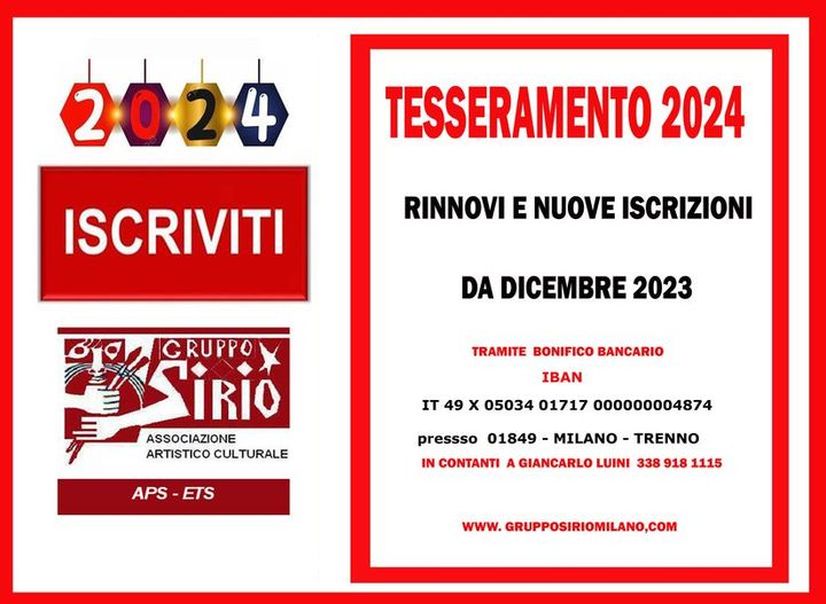 TESSERAMENTO 2024
