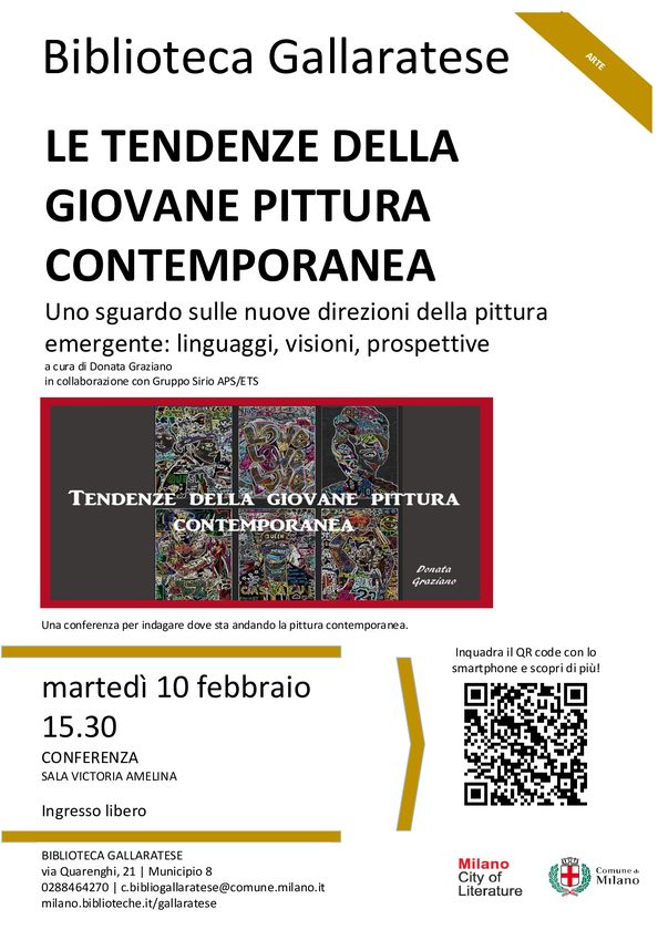 CONFERENZA: LE TENDENZE DELLA GIOVANE PITTURA CONTEMPORANEA